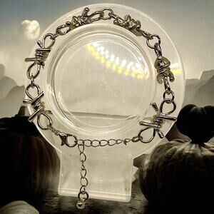 Stainless Steel Barbed Wire 8.75" Bracelet!